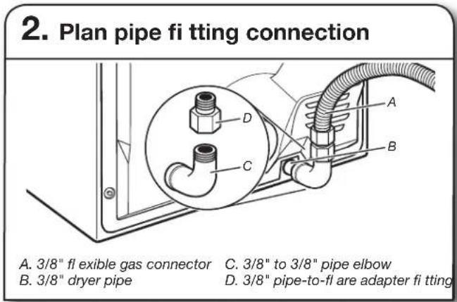 WHIRLPOOL WGD4950HW - MAKE GAS CONNECTION - 2