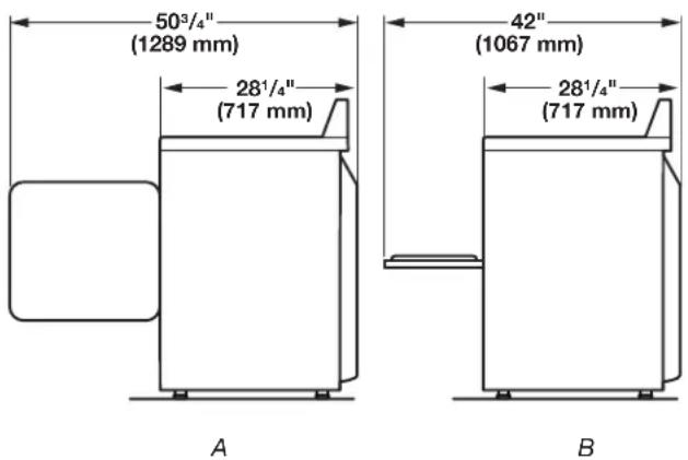 WHIRLPOOL WGD4950HW - Dryer Dimensions - 2