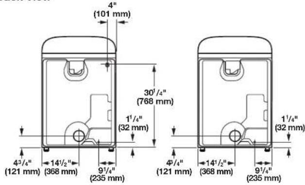 WHIRLPOOL WGD4950HW - Dryer Dimensions - 3