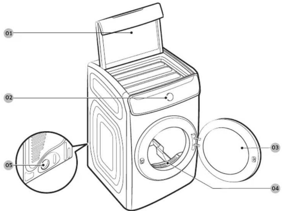 SAMSUNG DVG60A9900V - Componentes - 1