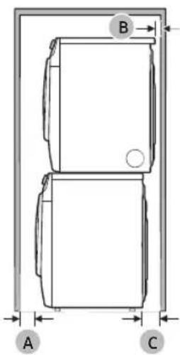 SAMSUNG DVE45B6300W - Requisitos de instalación - 6
