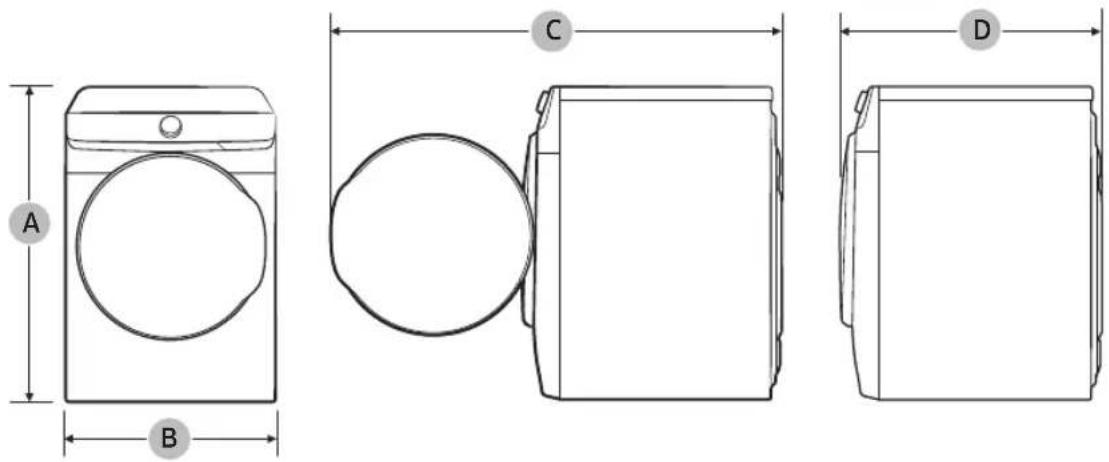 SAMSUNG DVE50A8600V - Conditions d'installation - 1
