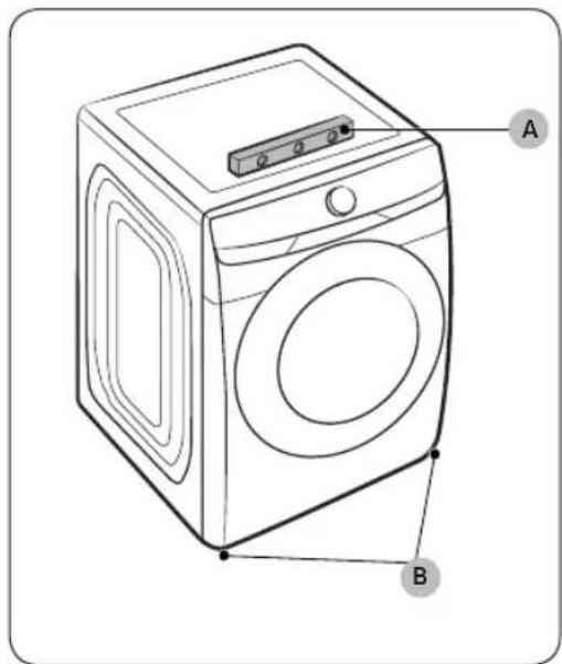 SAMSUNG DVE45A6400V - STEP 5 Level the dryer - 1