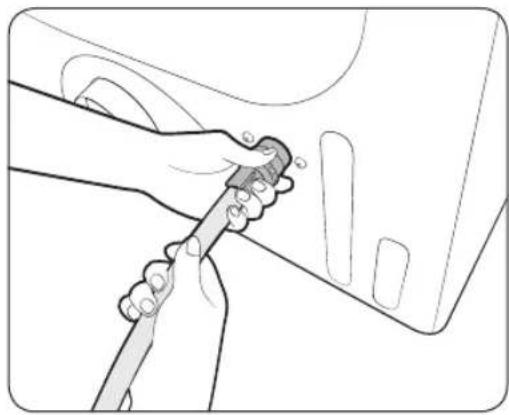 SAMSUNG DVE60A9900V - STEP 4 Connect the water hose (applicable models only) - 1