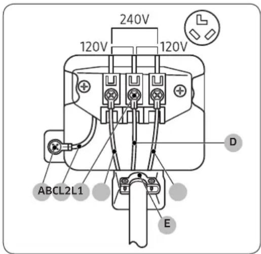 SAMSUNG DVE45T3400P - PASO 3 Conecte el cableado eléctrico - 1