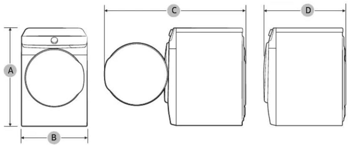 SAMSUNG DVE45A6400W - Consideraciones acerca de la ubicación - 1