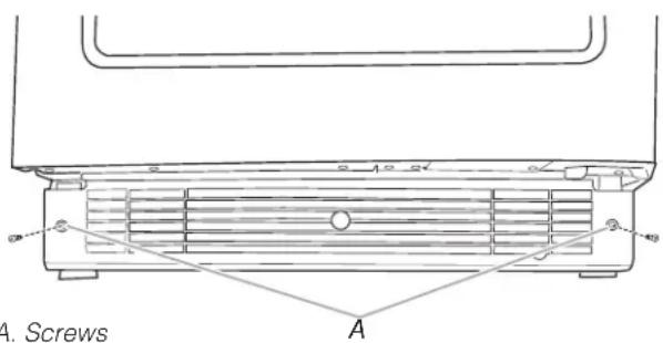 SAMSUNG DVE55A7700V - To remove the base grille: - 1