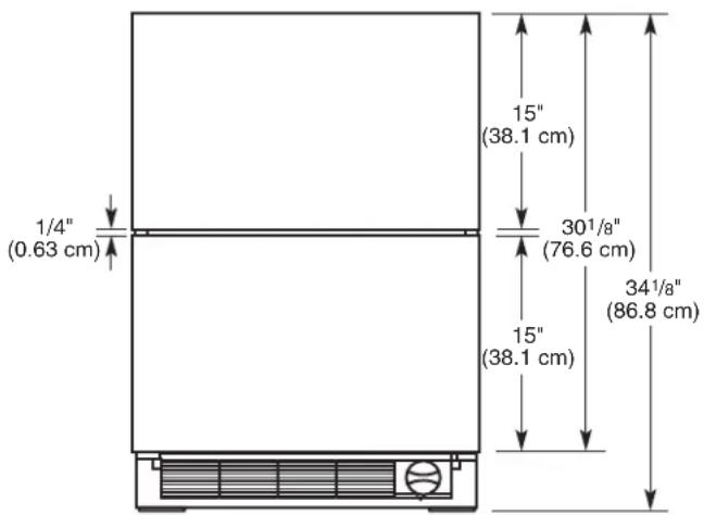 SAMSUNG DVE55A7700V - Altura del cajón: - 2
