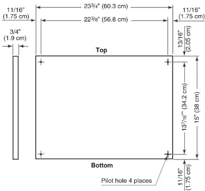 SAMSUNG DVE55A7700V - Top and bottom overlay drawer panel dimensions: - 1