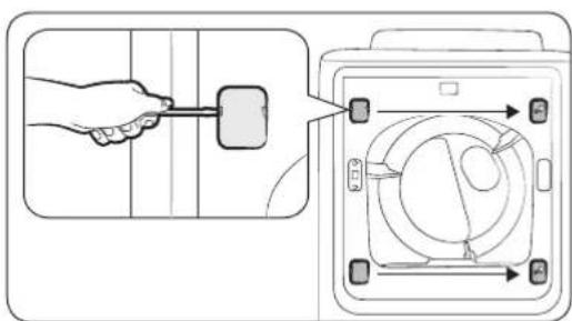 SAMSUNG DVE41A3000W - Switching the door position - 3