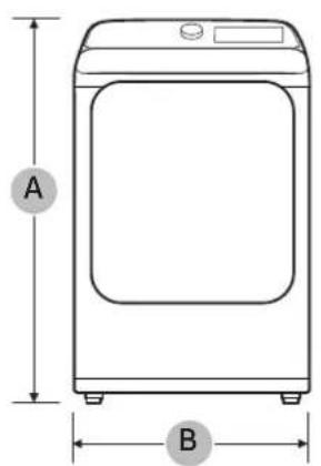 SAMSUNG DVE41A3000W - Dimensions - 1