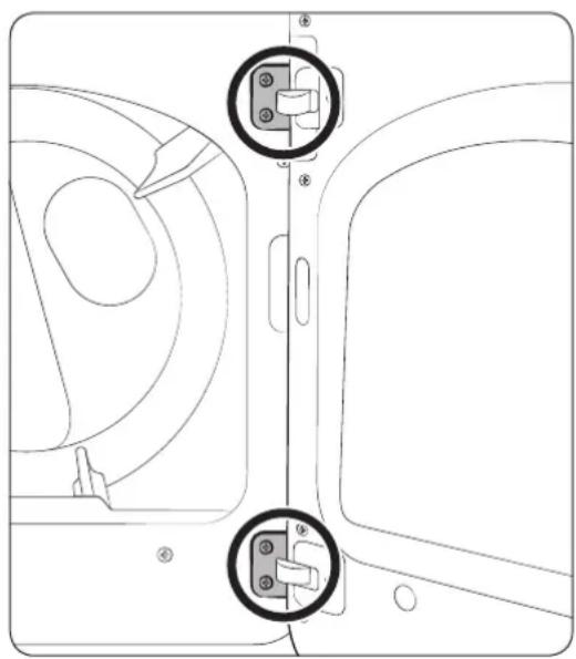 SAMSUNG DVE41A3000W - Cambi ar la posicjion de la puerta - 1