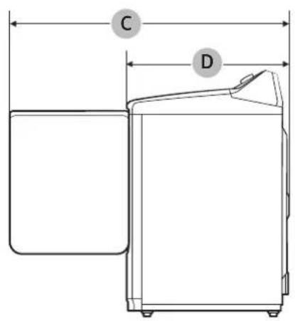 SAMSUNG DVE41A3000W - Dimensions - 2