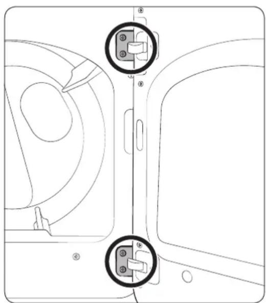 SAMSUNG DVE41A3000W - Switching the door position - 1