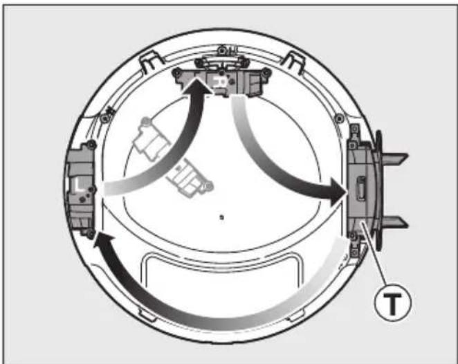 MIELE TXD 160 WP T1 - Inversion de la charnière de porte et des caches - 1
