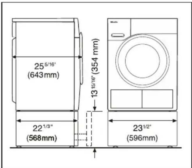 MIELE TXD 160 WP T1 - Pose d'un socle - 1