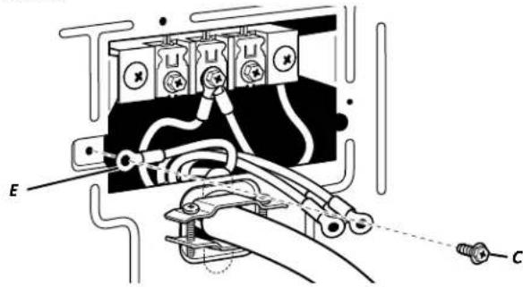 MAYTAG MDG20MNAWW - Connecting Power Cord Ground Wire - 1