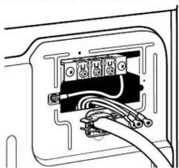 MAYTAG MDG20MNAWW - Insert power cord into strain relief. - 1