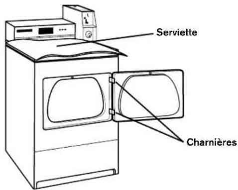 MAYTAG MDE20MNBYW - Retirer l'assemblée de porte - 1