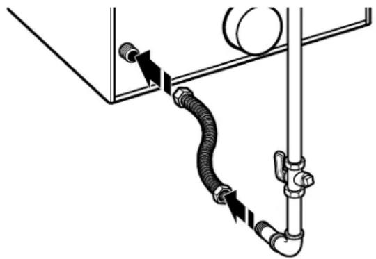 MAYTAG MDE20MNBYW - Raccord métallique flexible pour appareil ménager : - 1