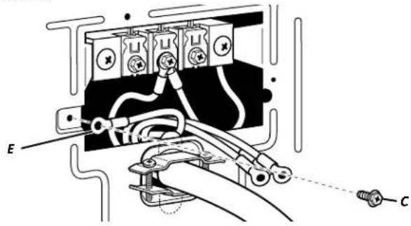 MAYTAG MDE20MNBYW - Connecting Power Cord Ground Wire - 1