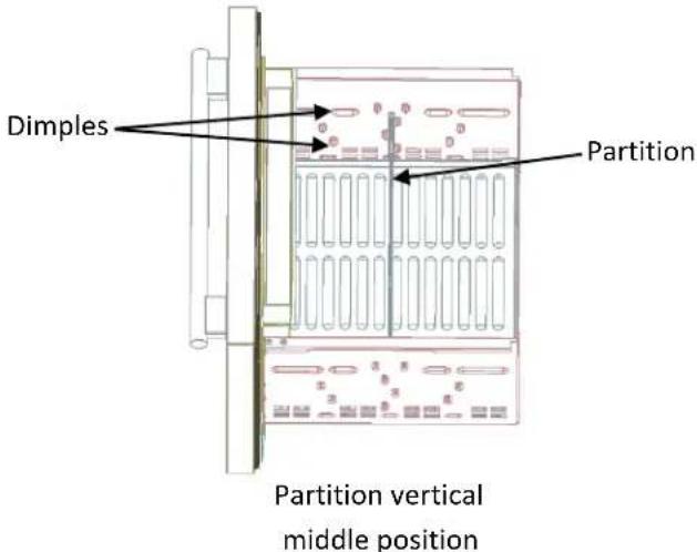Dimples Partition Partition vertical middle position