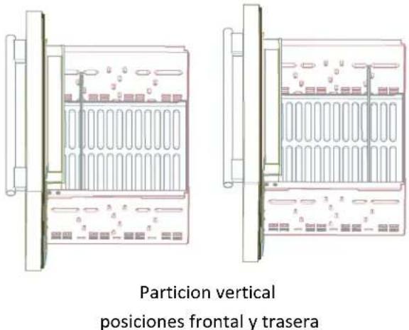 Particion vertical posiciones frontal y trasera