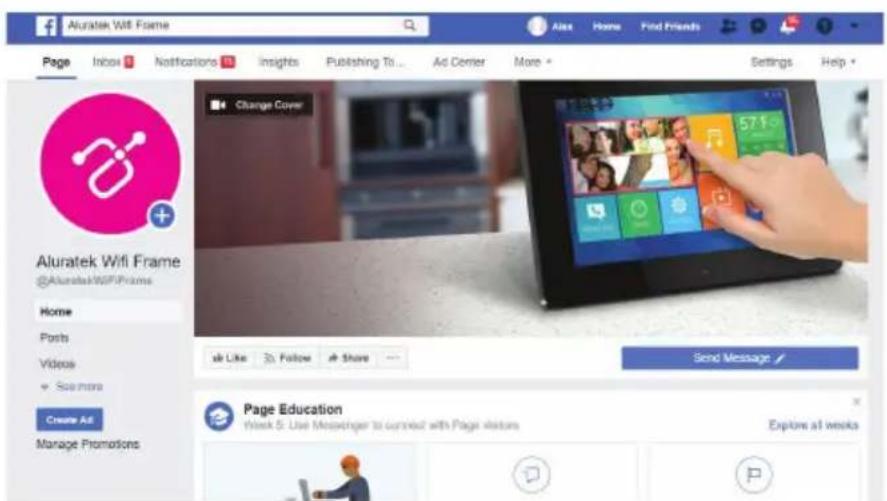 Aluratek AFT11F - Lien vers Facebook - 1