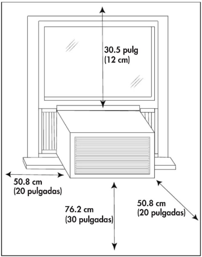 30.5 pulg (12 cm) 50.8 cm (20 pulgadas) 76.2 cm (30 pulgadas) 50.8 cm (20 pulgadas)