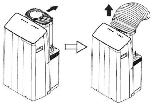 DANBY DPA120B9IWDB6 - Deuxième étape: préparer l'adaptateur d'échappement (pour les applications de fenêtres coulissantes en option) - 2