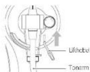 TEAC TN4Dse - Heben Sie den Lift hebel an. - 1