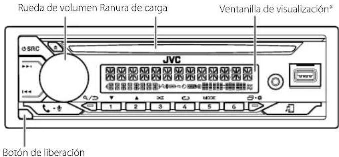 JVC KDTD72BT - Placa frontal - 1