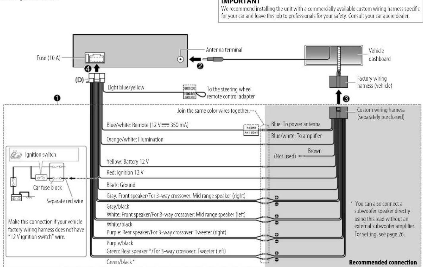 JVC KDT92MBS - Installation/Connection - 1