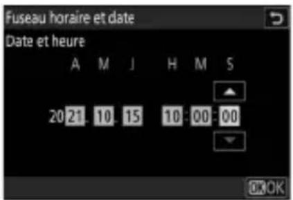 NIKON Z 9 - Réglez l'horloge. - 1