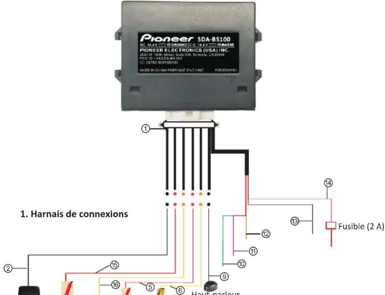 PIONEER SDABS100 - raccordement - 1