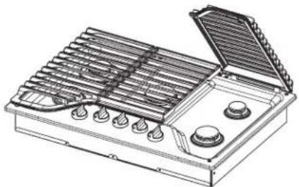 WHIRLPOOL WCG55US0HW - EZ-2-Lift™ Hinged Cast Iron Grates - 1