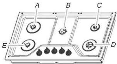 WHIRLPOOL WCG55US0HW - Assemblage des brûleurs - 2