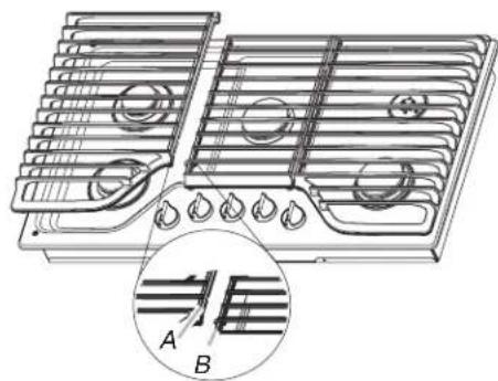 WHIRLPOOL WCG55US0HW - Grate Placement - 1