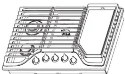 WHIRLPOOL WCG55US0HW - Gourmet Griddle (optional accessory) - 1