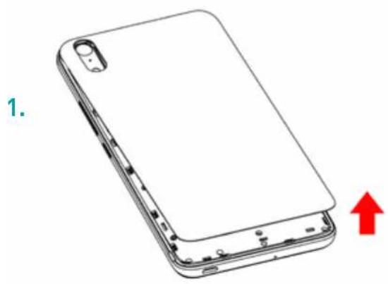 WIKO Robby 2 - ~ Instalación de tarjetas SIM - 1