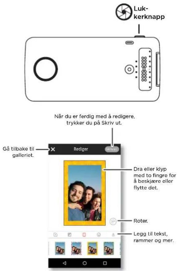 MOTOROLA Polaroid InstaShare Printer - Fjerne bildet fra papiret og klustre det fast - 1