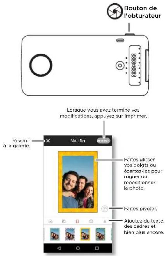 MOTOROLA Polaroid InstaShare Printer - Detacher et coller la photo - 1