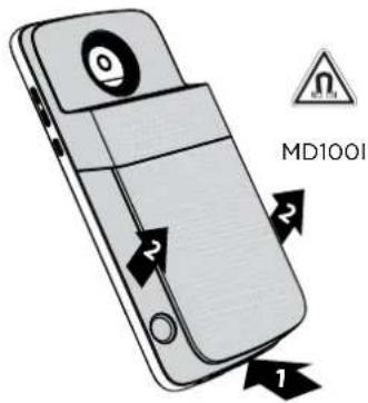 MOTOROLA Polaroid InstaShare Printer - Fixer et retirer votre Moto Mod - 3
