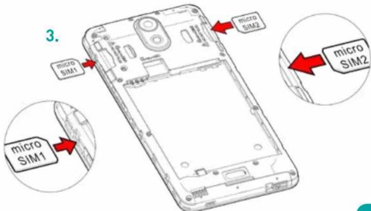 WIKO Kenny - ~ Inserarea cartele SIM - 3