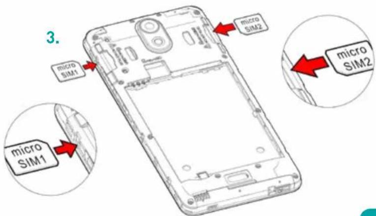WIKO Kenny - - Einlagen der SIM-Karten - 3