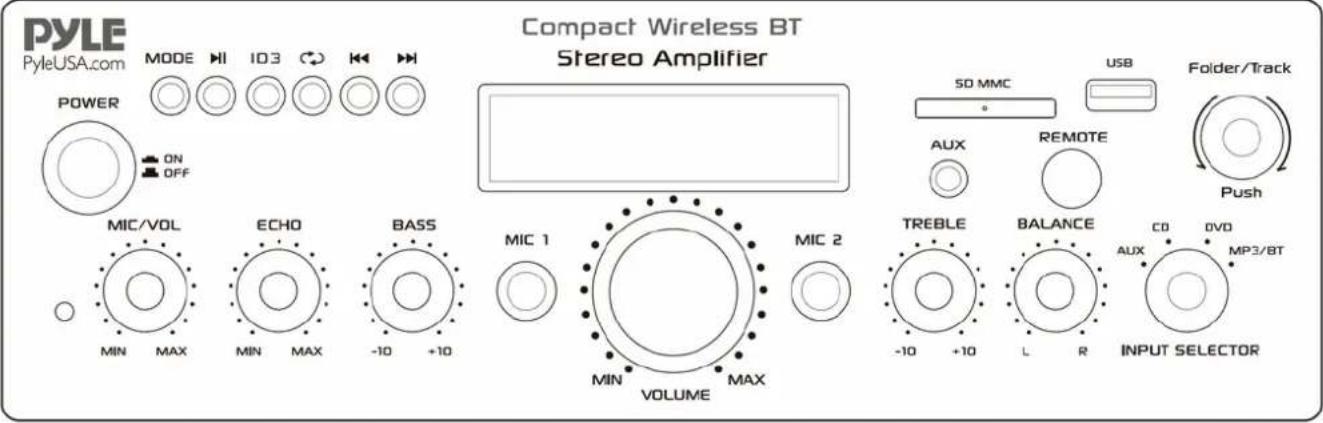 Pyle PSBV620BT - Amplificateur stéreo BT sans fil compact - 1