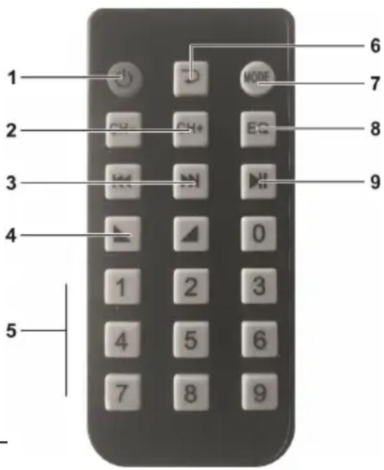 Pyle PTA66BT - Télécommande - 1