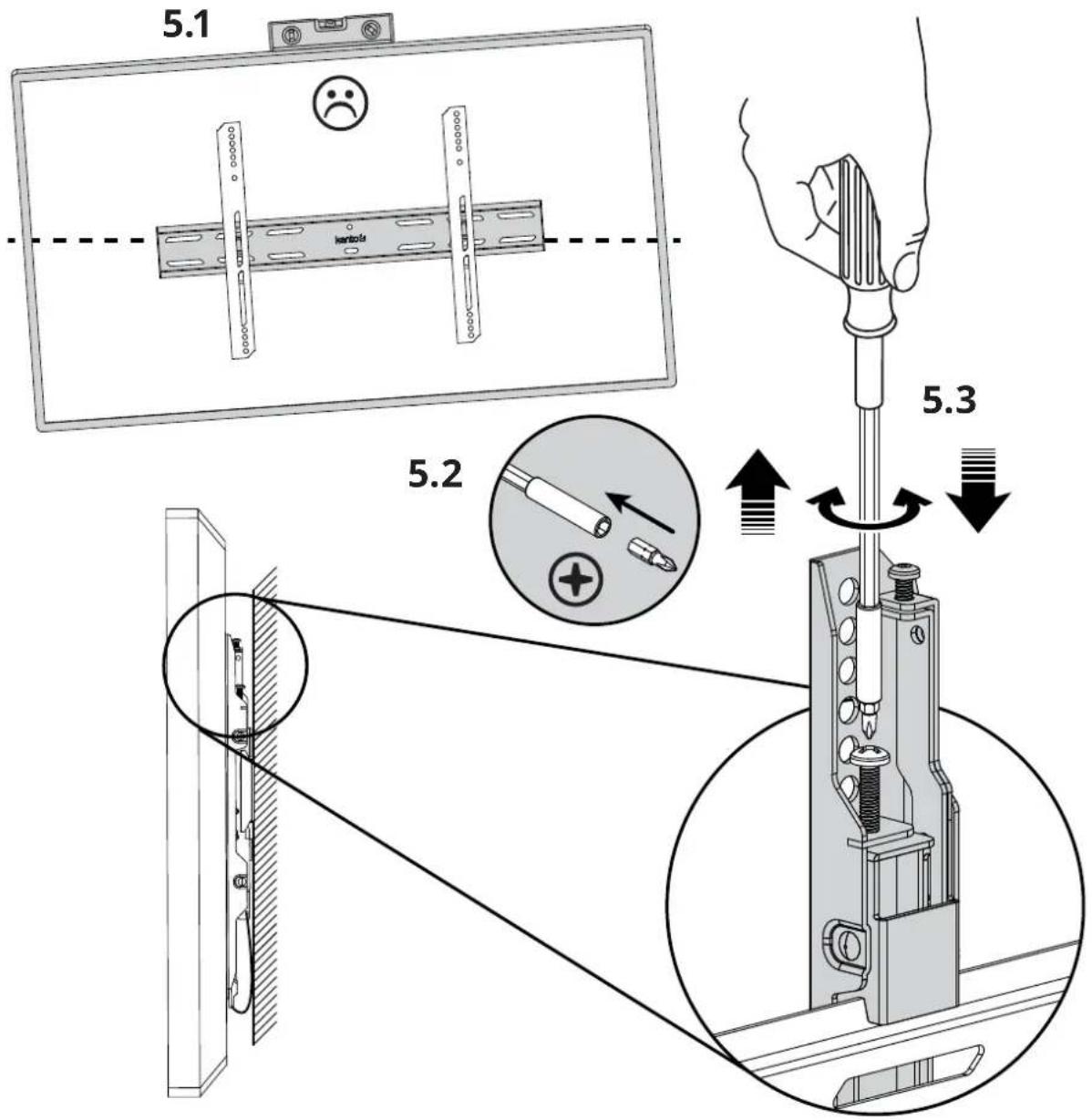 Kanto PF300 - Level TV / Nivellez la télé / Nivelación de TV - 1