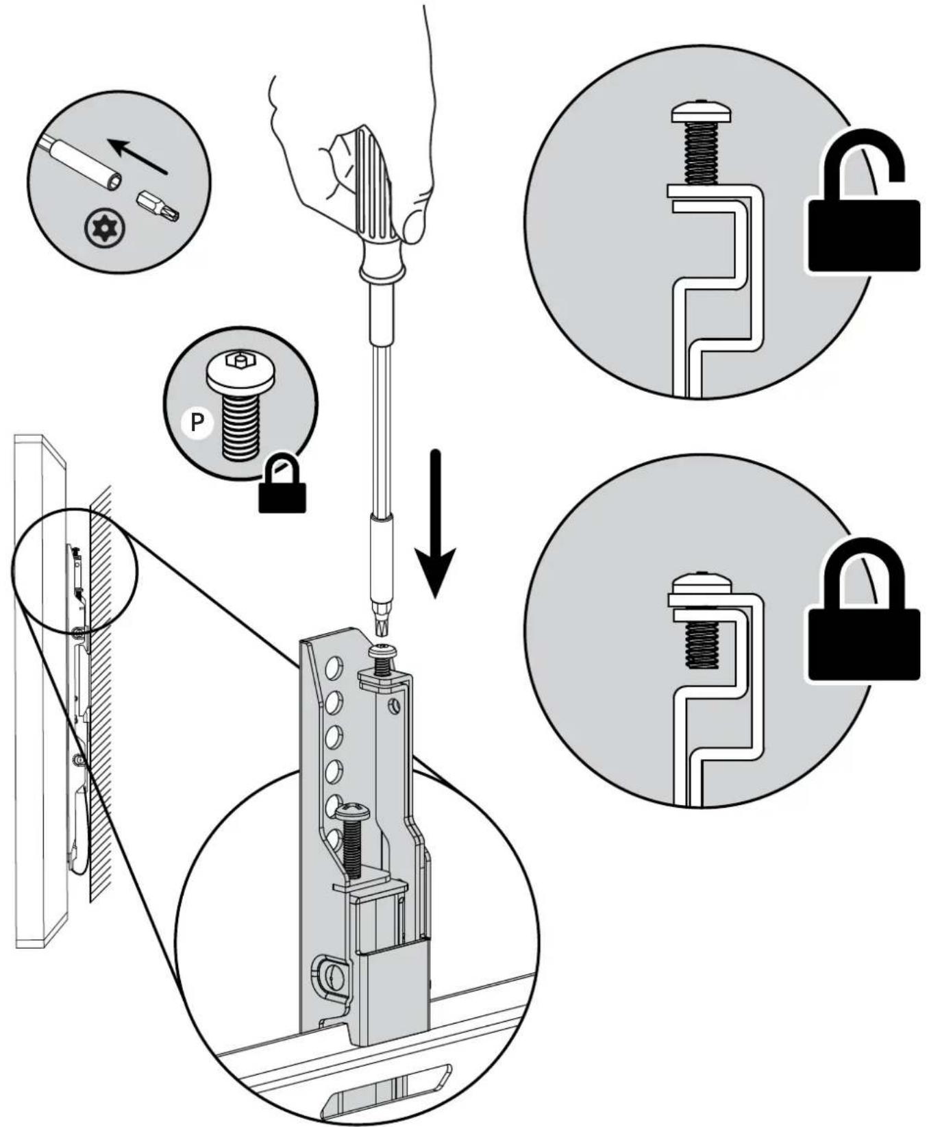 Kanto PF300 - 6a. Secure TV / Fixe le télé / Asegure el TV - 1