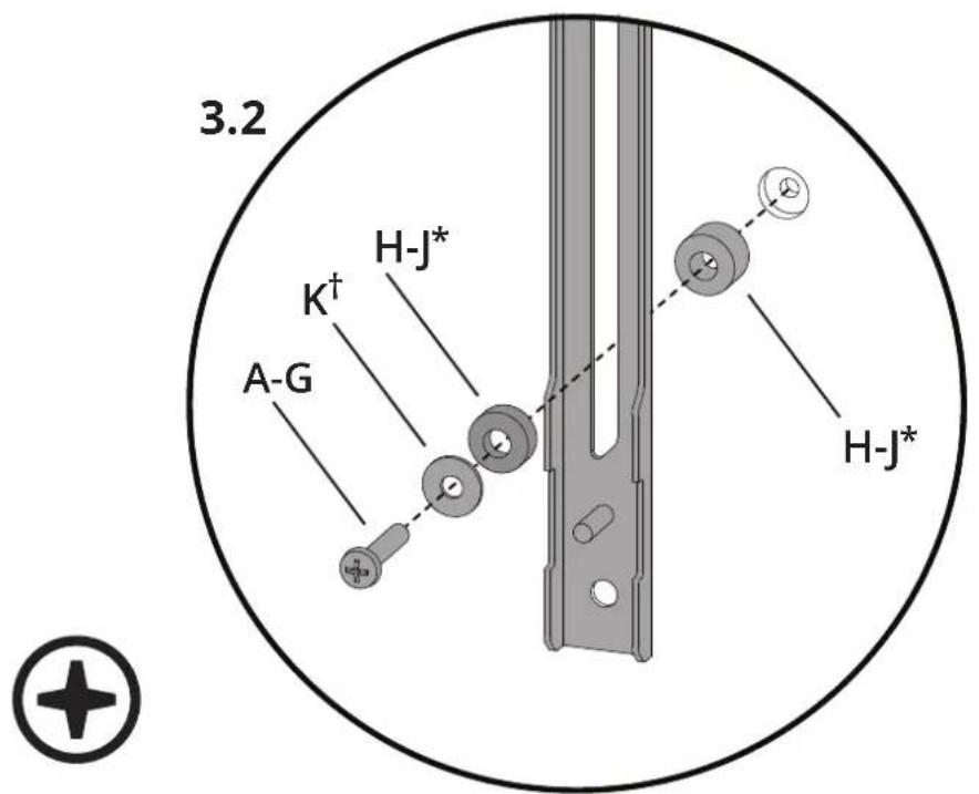 Kanto PDX650G - Attach TV Brackets Attachez les équerres de téléviseur Fije los soportes de televisor - 4